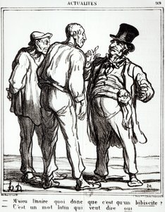 Caricatura sobre el plebiscito del 8 de mayo de 1870, del periódico 
